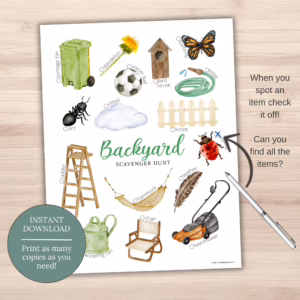 Backyard Scavenger Hunt